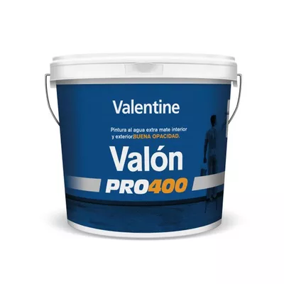 PINTURA PLASTICA BLANCA MATE 4L VALÓN PRO400