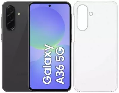 Smartphone SAMSUNG Pack A36 Noir 128Go 5G + Coque silicone