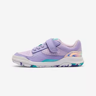Scarpe da ginnastica bambino PLAYVENTURE YARD resistenti lilla-verde