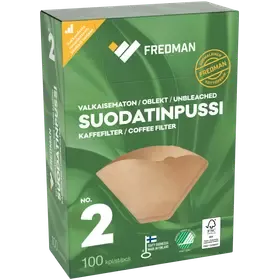 Fredman suodatinpussi No 2 valkaisematon 100kpl