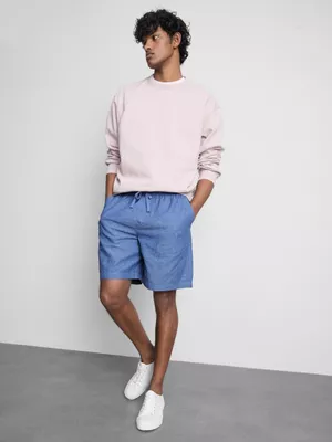Pantalones cortos de lino con cordón de ajuste