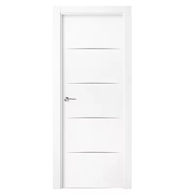 PUERTA ABATIBLE EN BLOCK LU5 LACADA BLANCA CIEGA 80,5CM DERECHA