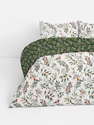 Set de funda nórdica reversible navideña king size