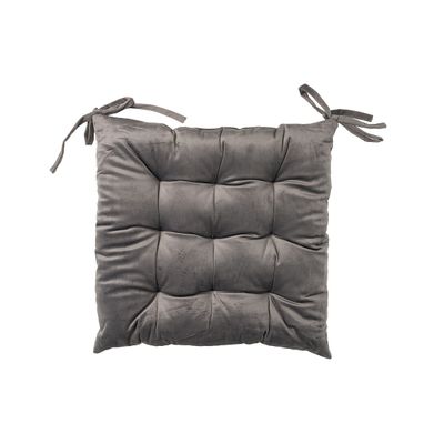 Velvet Chairpad Char/Teal 40cm