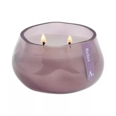 Allswell Relax Scented Organic Blown Jar Spa Candle, Lavender, Jasmine & Chamomile, 8oz