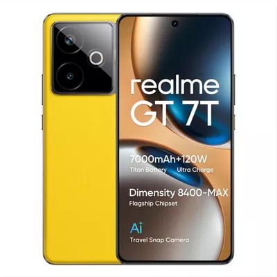 REALME - Smartphone REALME GT7 T 5G (512 GB 12GB)-ICE SENSE YELLOW