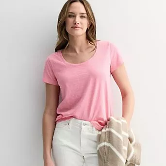 Women's Sonoma Goods For Life® Everyday Short Sleeve Scoop Tee