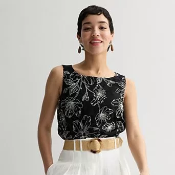 Women's Nine West Woven Shell Top