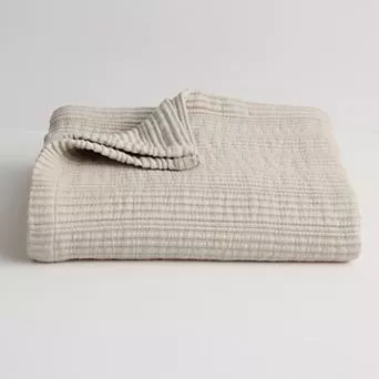 Miryana 100% Cotton Stripe Throw Blanket