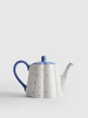Tetera con estampado de flores
