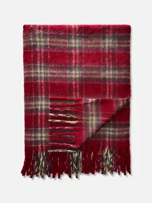 Manta de tartán cepillada