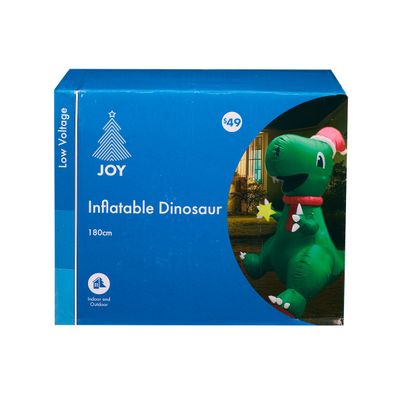 Christmas Low Voltage Inflatable Dinosaur 180cm