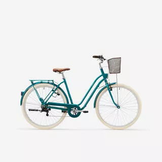 Bici città ELOPS 520 telaio basso verde