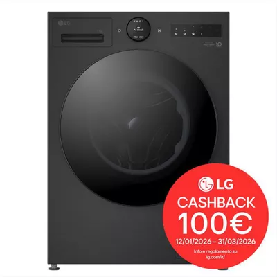 LG - Lavatrice AI DD F4X7013TBB 13 Kg Classe A-Matte Black