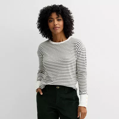 Women's Sonoma Goods For Life® Cozy Waffle Pullover Top