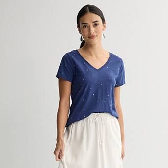 Women's Sonoma Goods For Life® Everyday Short Sleeve V-Neck Tee
