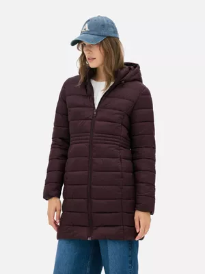 Chaqueta acolchada larga superligera