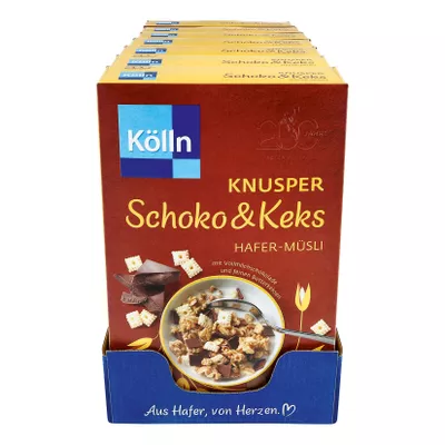 Kölln Knusper Schoko & Keks Müsli 500 g, 7er Pack