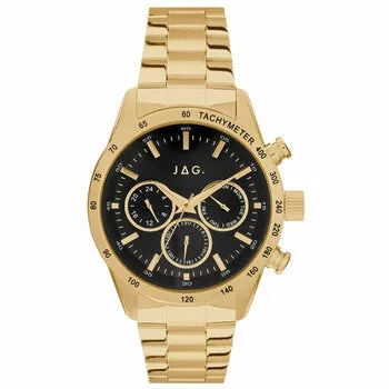 JAG Alain Gold Stainless Steel Black Dial Men's Watch J2330A