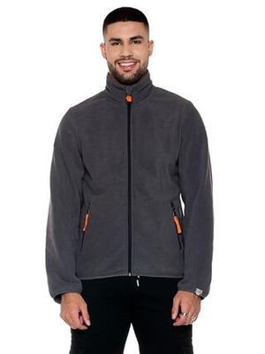 LEONE 1947 APPAREL Felpa da uomo in micro pile con colletto e zip "Basic"