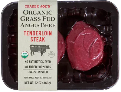 Organic Grass Fed Tenderloin Steak