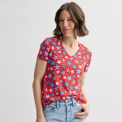 Women's Freshman 1996 Americana Printed Short Sleeve T-Shirt