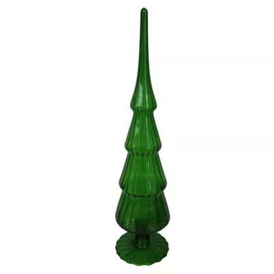 Green Glass Tabletop Tree, 13 in, by Holiday Time