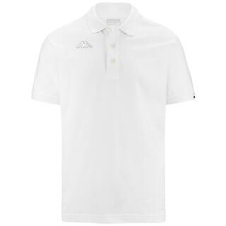KAPPA polo maniche corte da uomo in cotone bianco da fitness