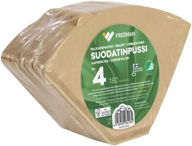 Fredman suodatinpussi No 4 valkaisematon 180kpl