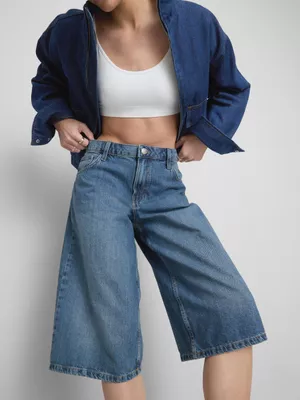 Bermudas vaqueras de algodón