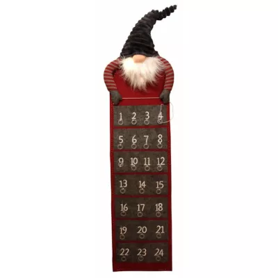 Pakkekalender, nisse m/LED-lys