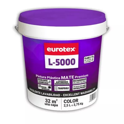 PINTURA PLASTICA ANTRACITA INTERIOR/EXTERIOR MATE 2,5L L5000