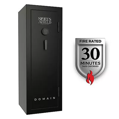 Sports Afield Domain 20 Gun Fire Safe with Electronic Lock, Black