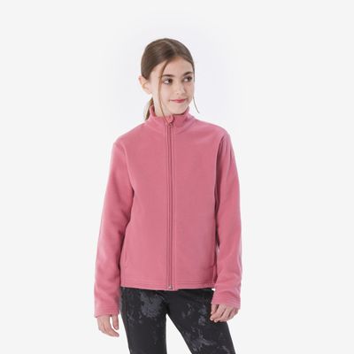 QUECHUA Dětská fleecová mikina na zip MH 100 7–15 let