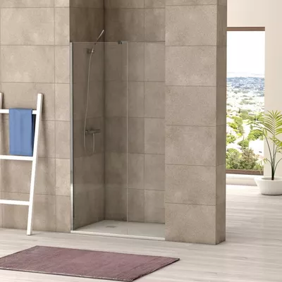 MAMPARA DE DUCHA FRONTAL FIJA OCEAN PRO 80CM CROMO