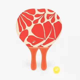 SANDEVER Kit racchette beach tennis WOODY RACKET rosso