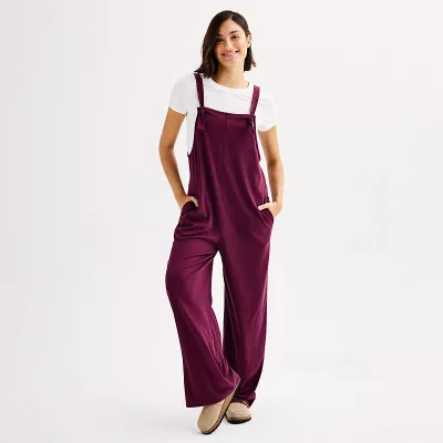 Juniors' Live To Be Spoiled Knit Jumpsuit With Tee