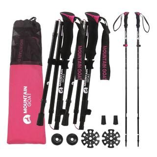 MOUNTAIN GOAT Bastoncini trekking nordic walking pieghevoli alluminio MOUNTAIN GOAT PRO+