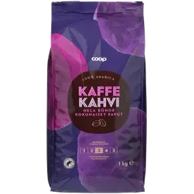 Coop kahvipapu tumma paahto 1 kg