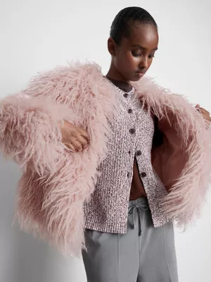 Chaqueta holgada de pelo sintético