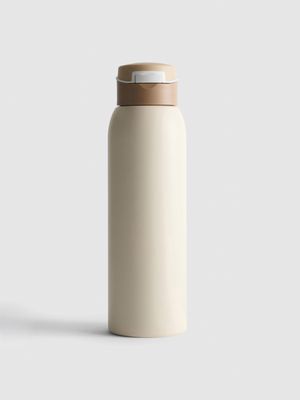 Botella de agua con tapa abatible