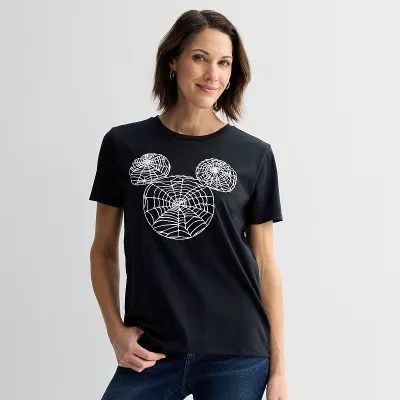 Disney's Mickey Mouse Women's Mickey Spider Web Graphic Tee