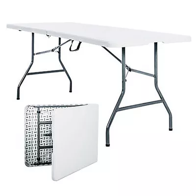 Peakform 6 ft. Peakform White Fold In Half Outdoor Table