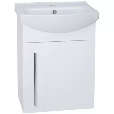 Nortiq, Underskab inkl. vask, Wave, 47 cm, hvid højglans