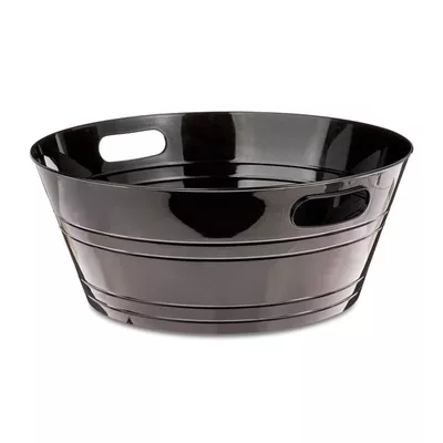 Way To Celebrate Black Plastic Party Tub with Handles, 17.6 in, 420 oz