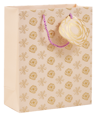 Gift Bag Emboss Pink Flower Large