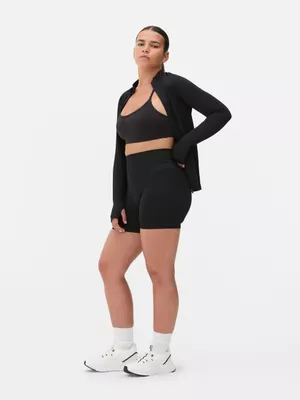 Chaqueta sin costuras con cremallera integral