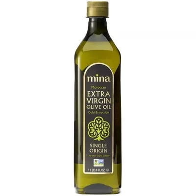 Mina Moroccan Olive Oil Extra Virgin, 33.8 fl oz, High Polyphenol Olive Oil, Single Origin Olive Oil