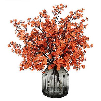 New!  Red Shed 19 in. Halloween Floral Arrangement in Glass Vase, Orange/Black