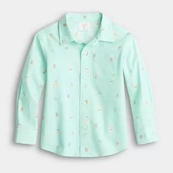Baby & Toddler Jumping Beans® Long Sleeve Easter Button-Down Shirt
